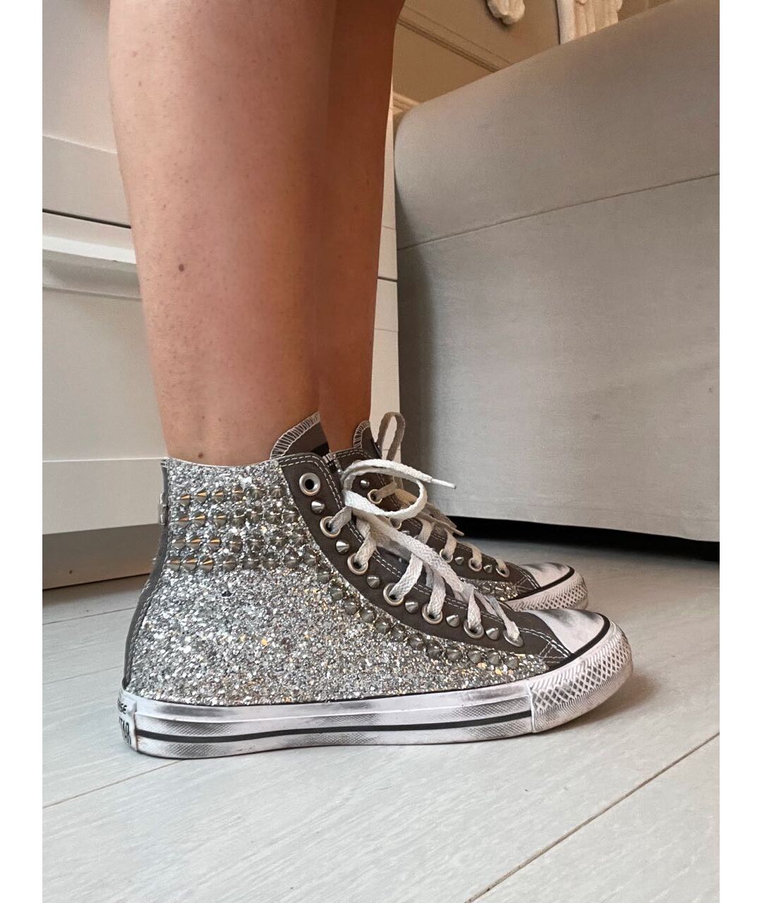 CONVERSE Серебряные кроссовки, фото 7