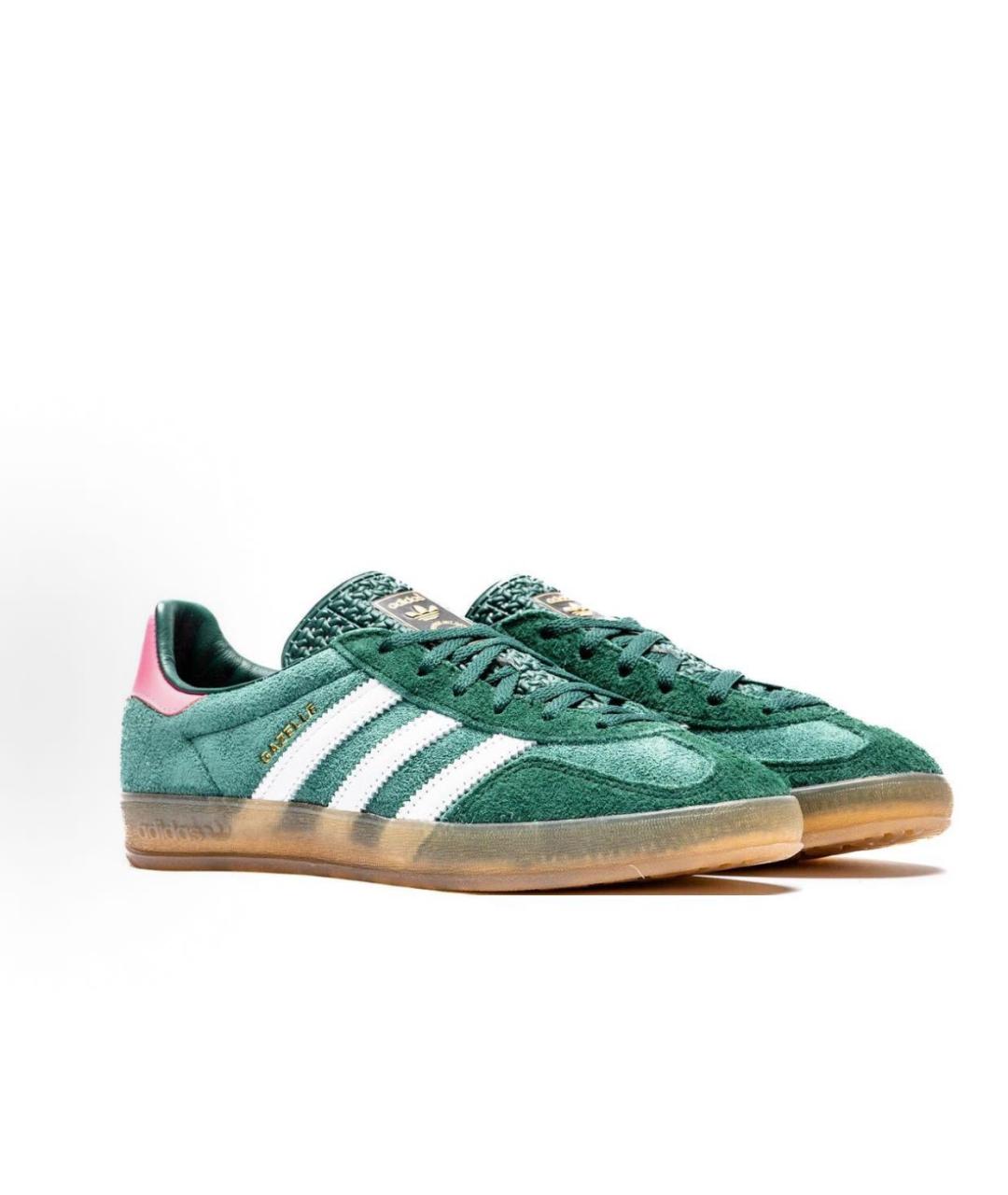 ADIDAS Зеленые замшевые кроссовки, фото 3