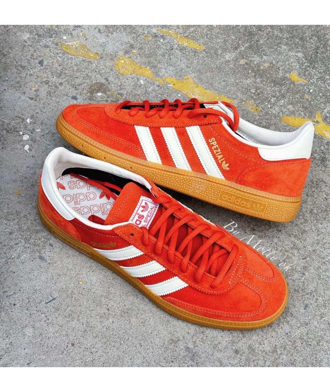 ADIDAS Оранжевое замшевые кроссовки, фото 2