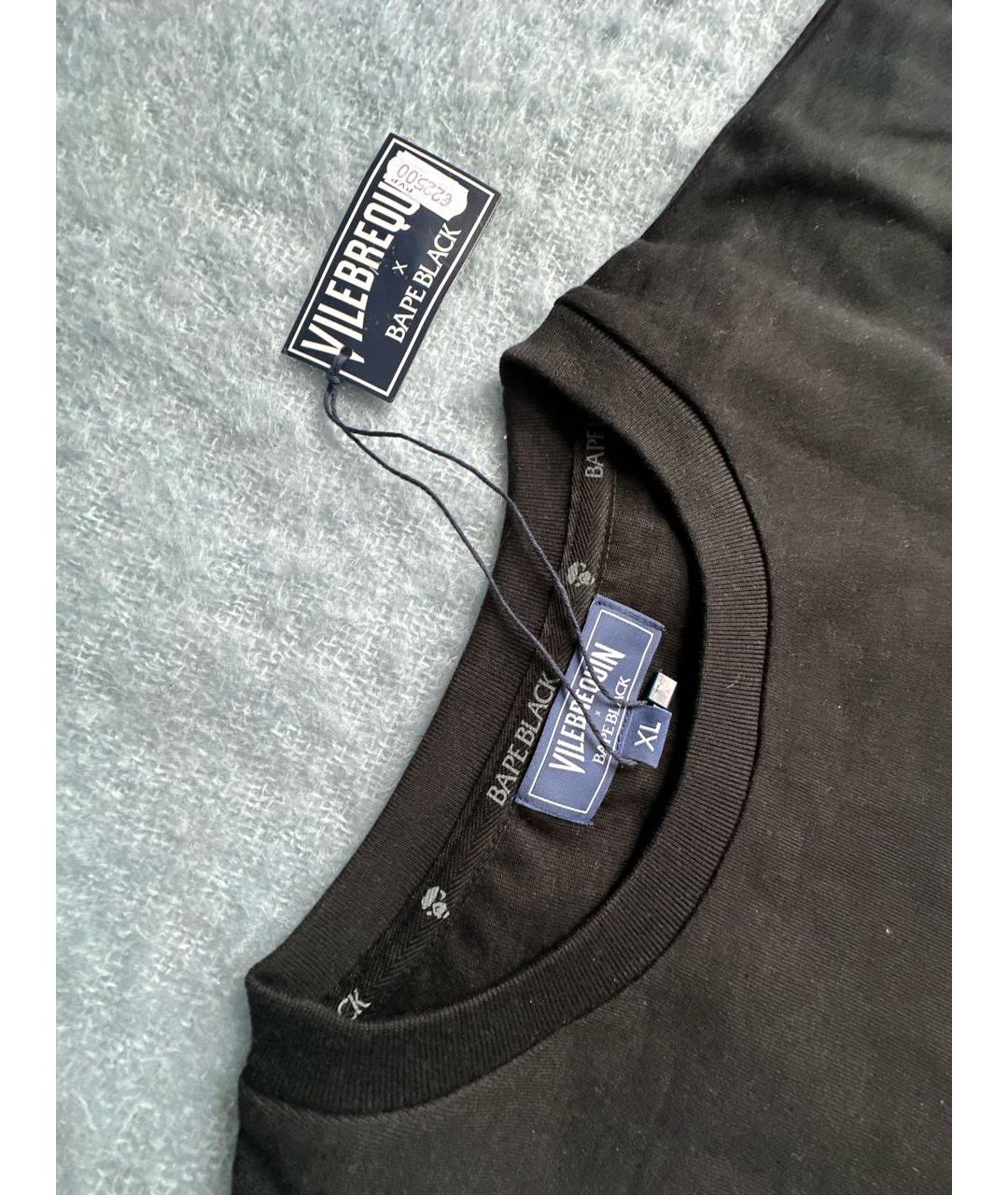 VILEBREQUIN Черная хлопковая футболка, фото 3