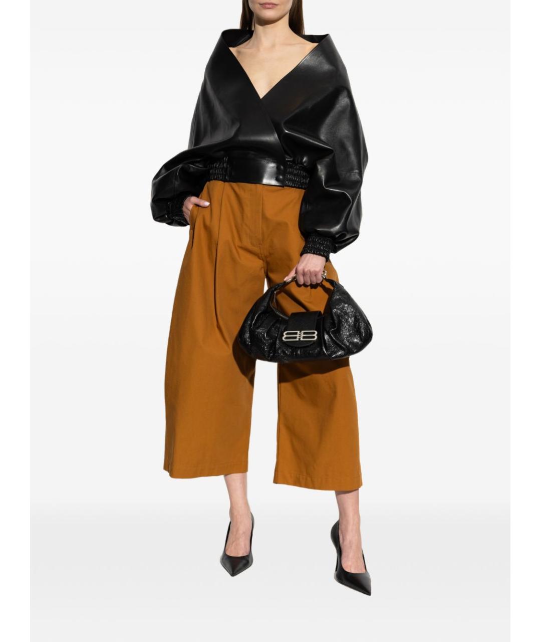 BALENCIAGA Коричневые хлопковые кюлоты, фото 3