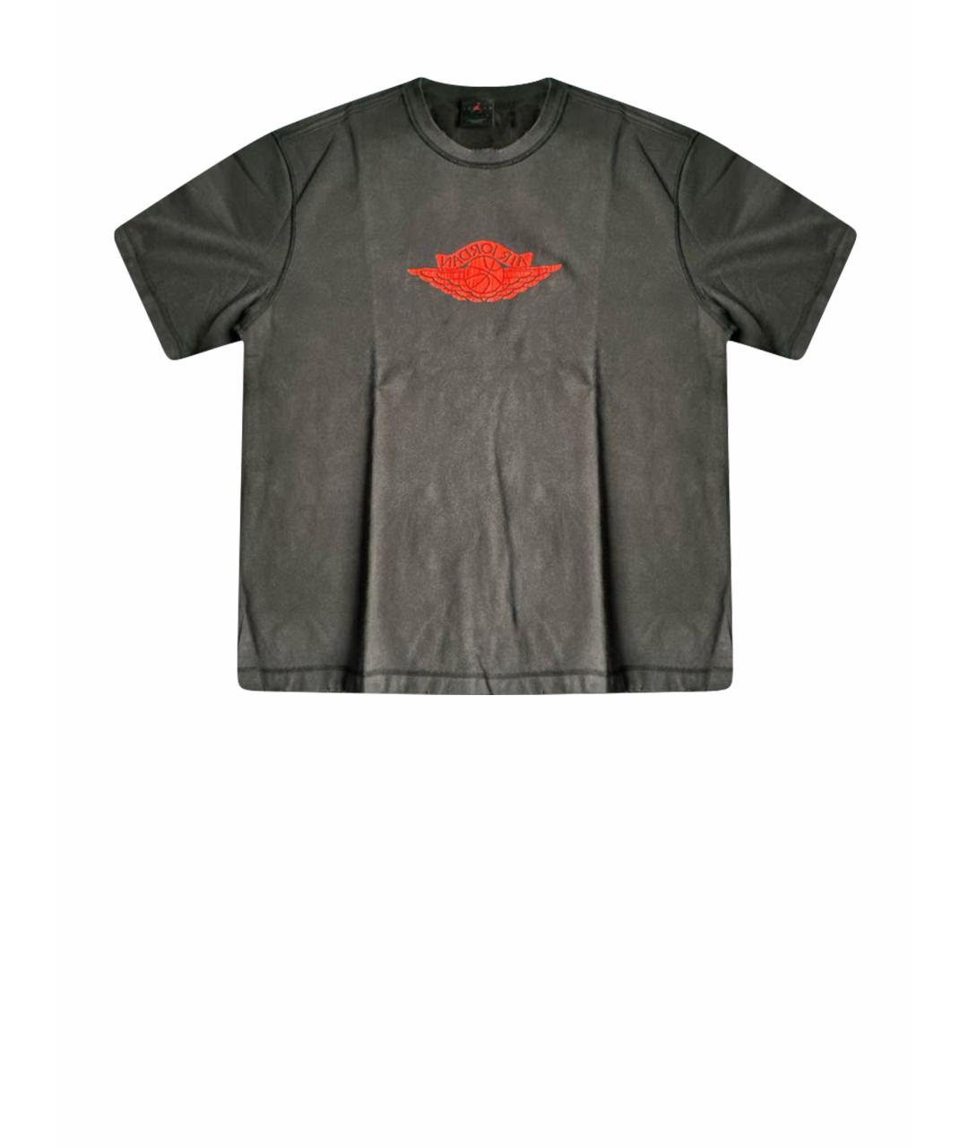 JORDAN Черная хлопковая футболка, фото 1