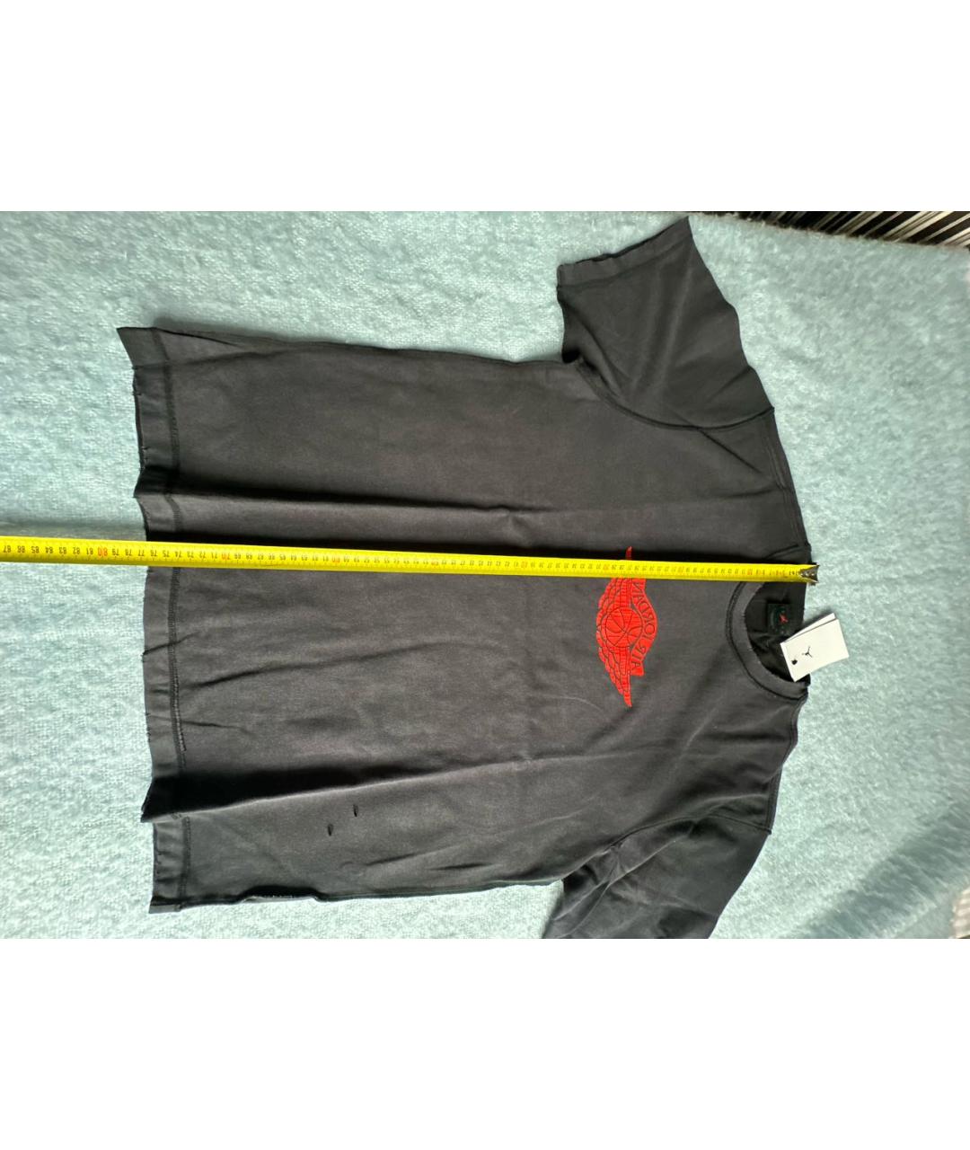 JORDAN Черная хлопковая футболка, фото 6