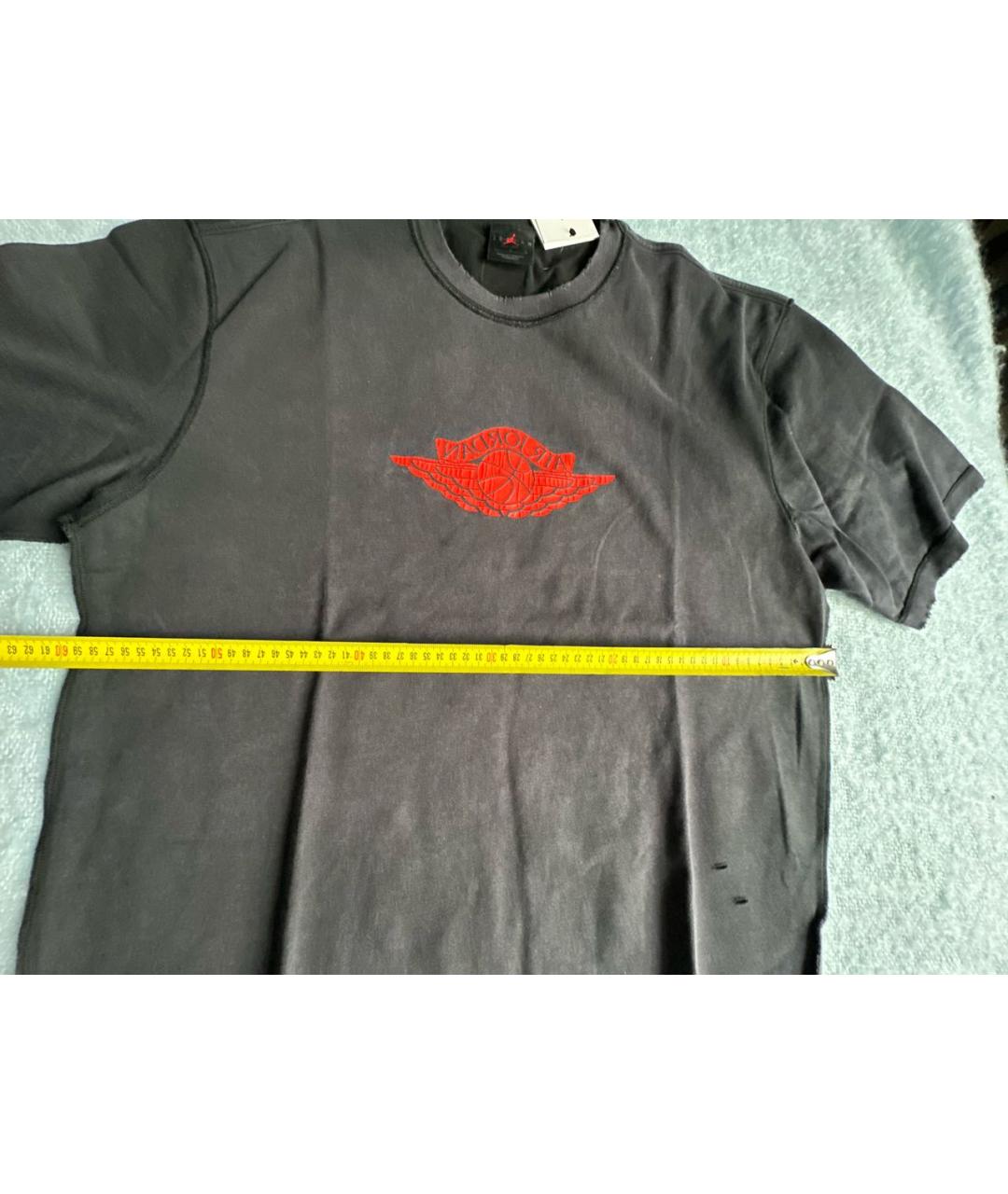 JORDAN Черная хлопковая футболка, фото 5