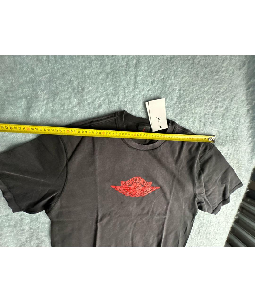 JORDAN Черная хлопковая футболка, фото 8