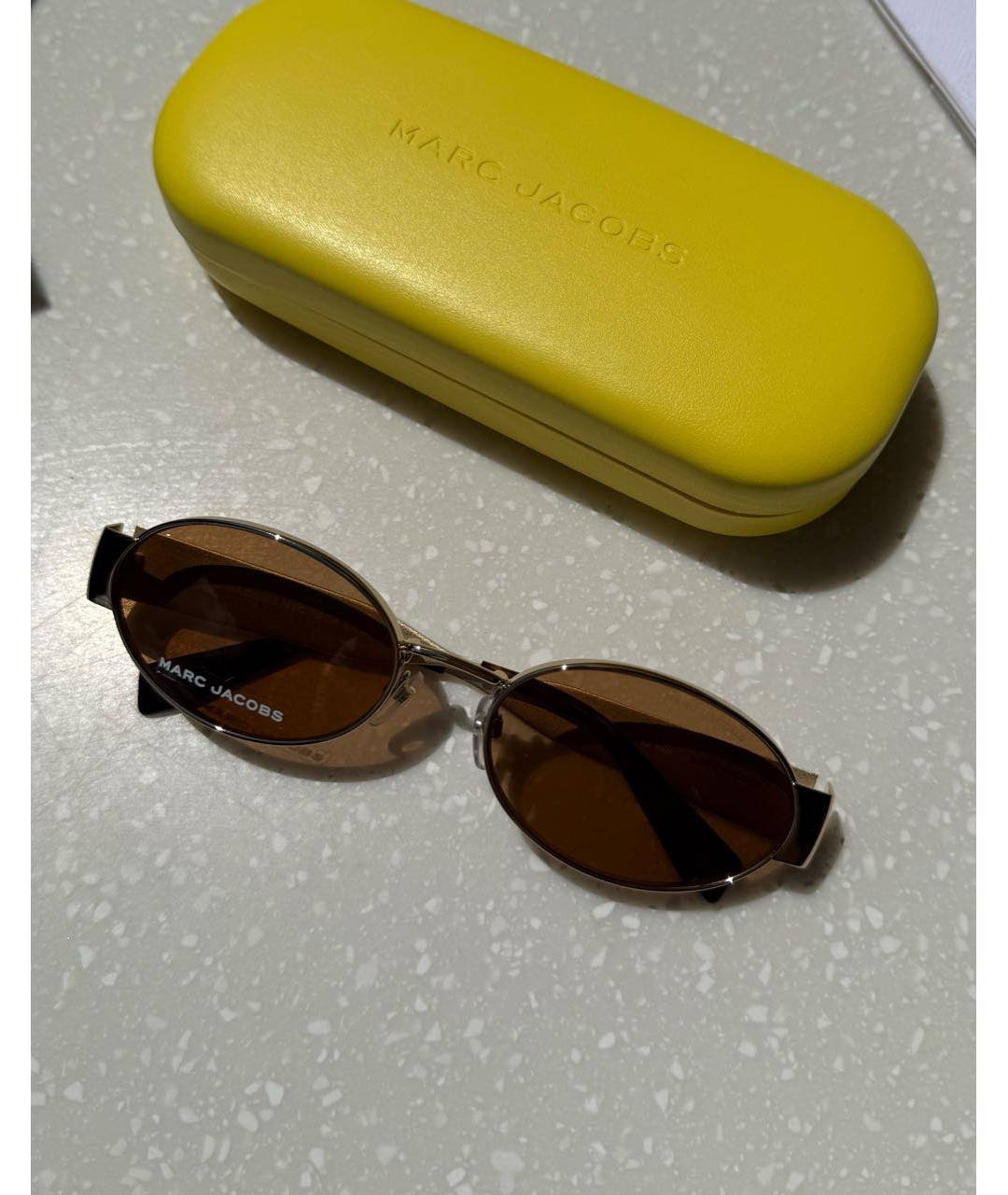 MARC JACOBS Золотые металлические солнцезащитные очки, фото 5
