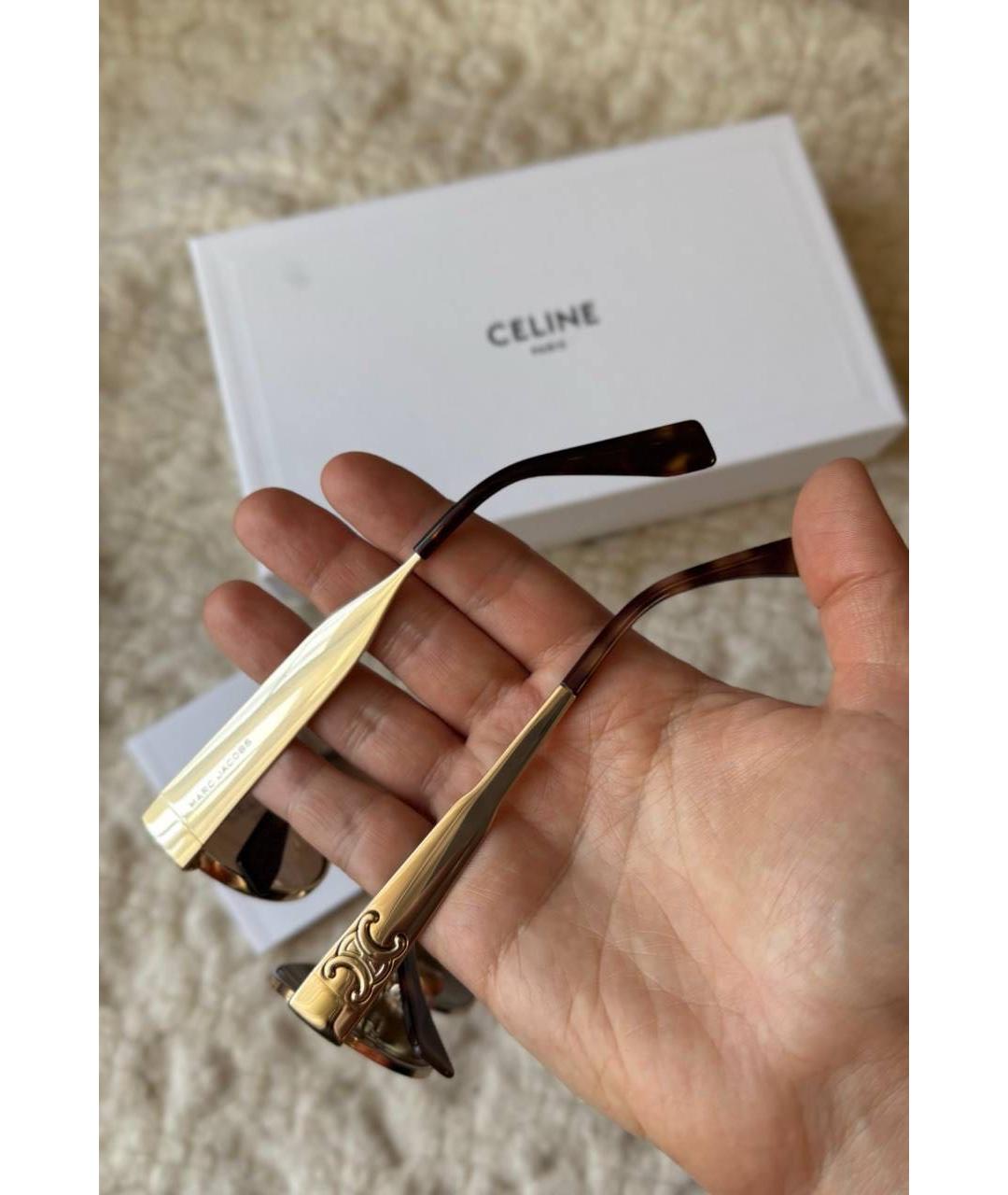 MARC JACOBS Золотые металлические солнцезащитные очки, фото 3