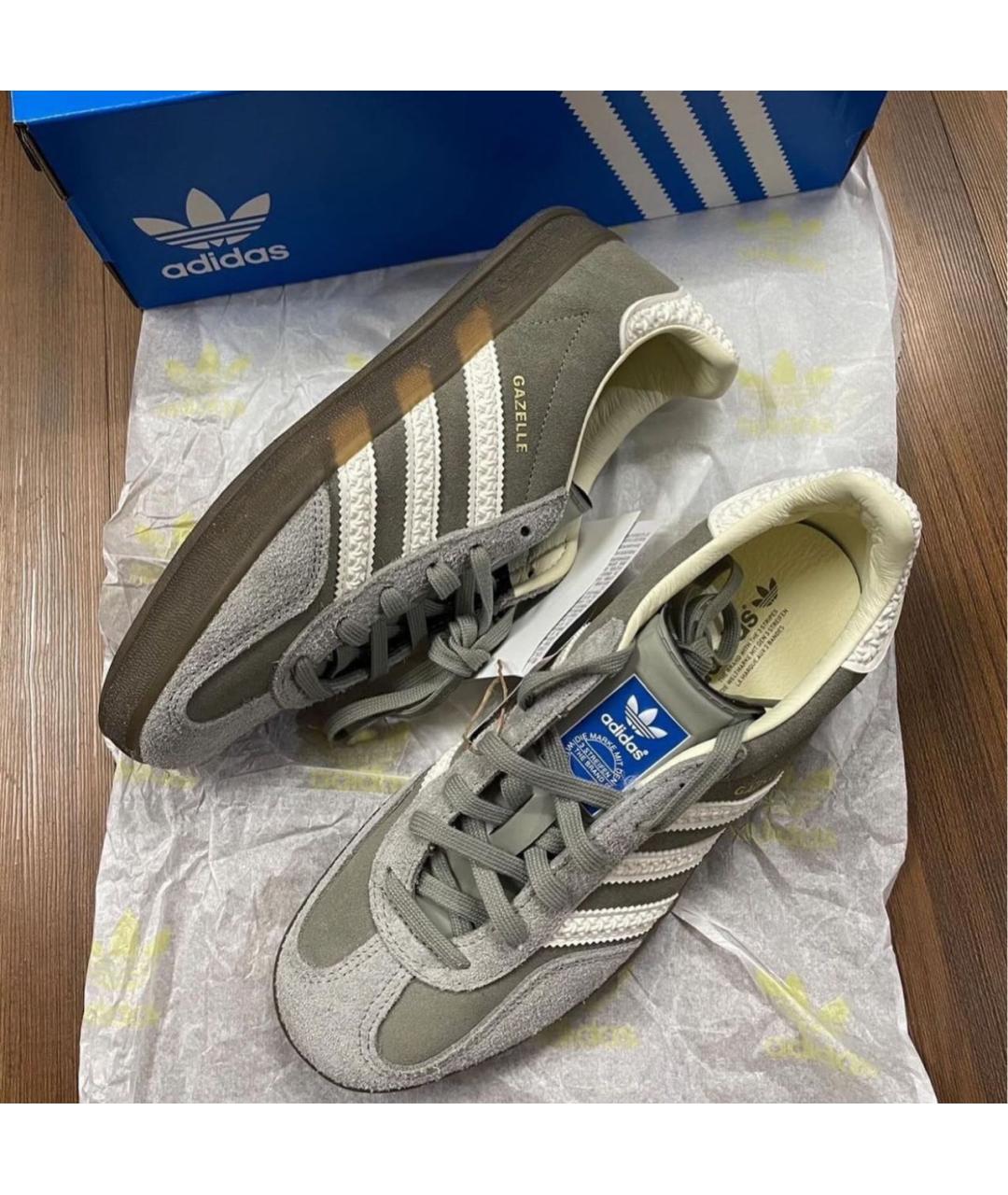 ADIDAS Серые замшевые кроссовки, фото 2