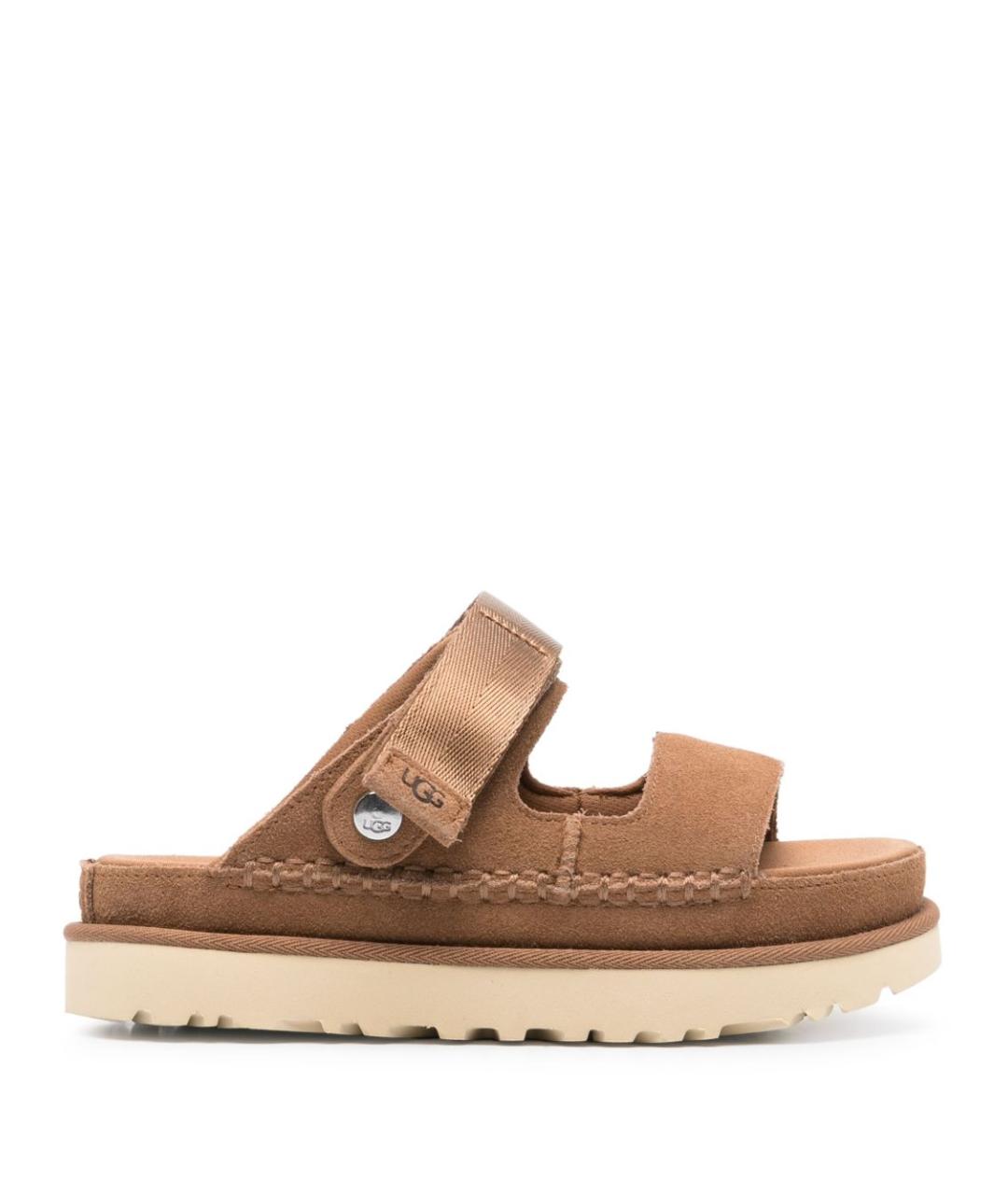 UGG AUSTRALIA Коричневые кожаные сандалии, фото 1