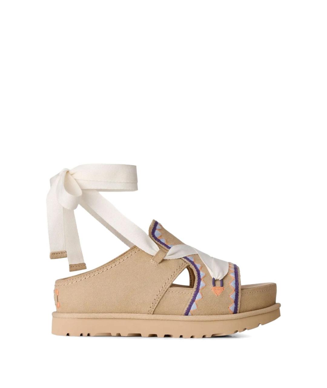 UGG AUSTRALIA Бежевые кожаные босоножки, фото 1