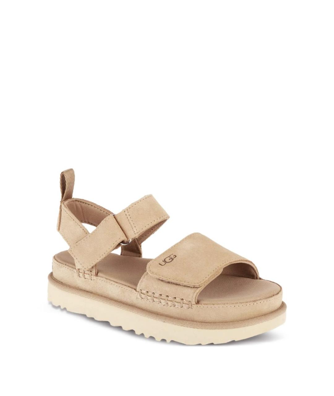 UGG AUSTRALIA Бежевые кожаные сандалии, фото 3