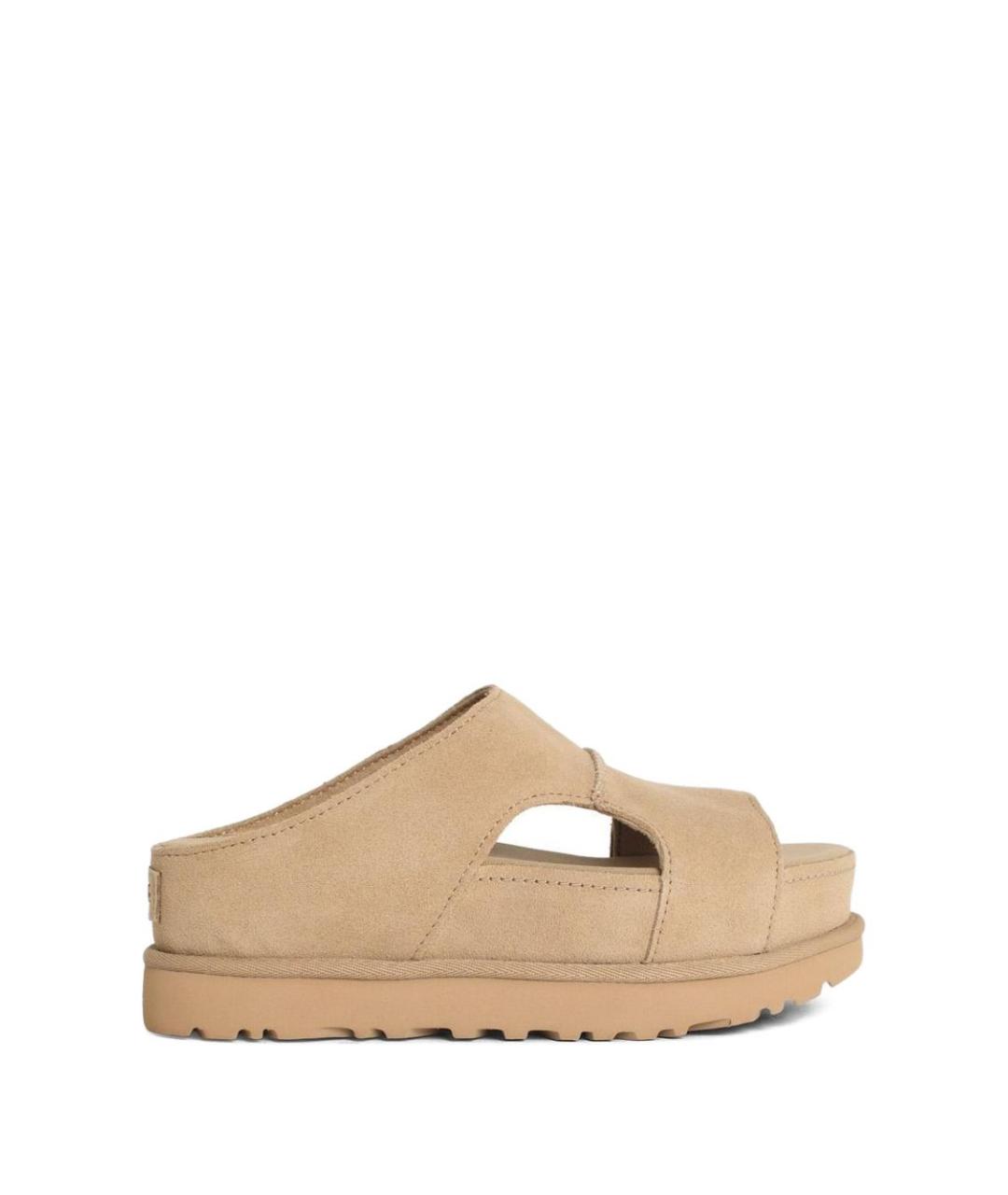 UGG AUSTRALIA Бежевые замшевые сандалии, фото 1