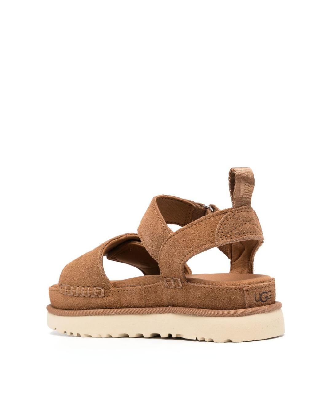 UGG AUSTRALIA Коричневые кожаные сандалии, фото 2