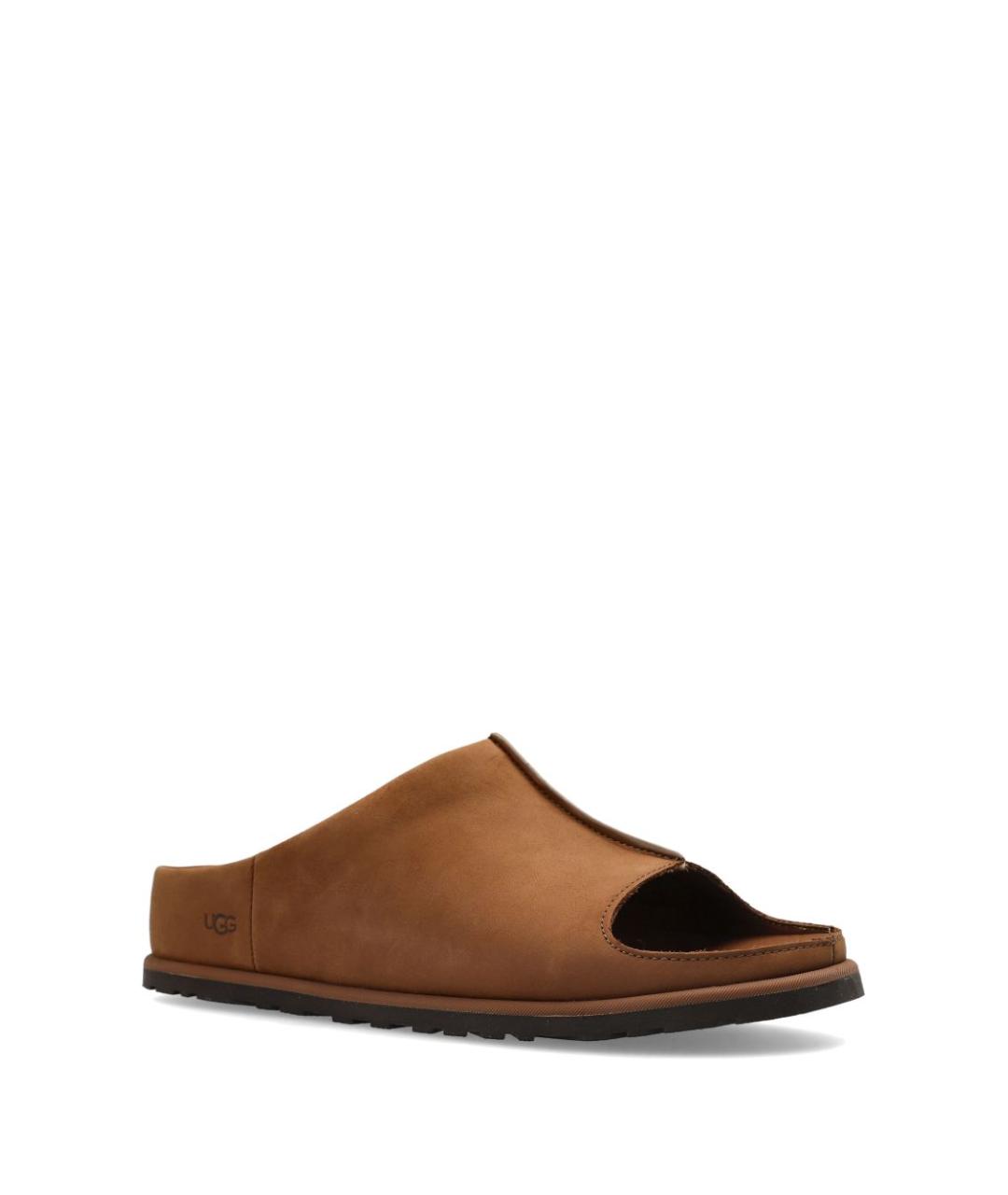 UGG AUSTRALIA Коричневые кожаные сандалии, фото 5