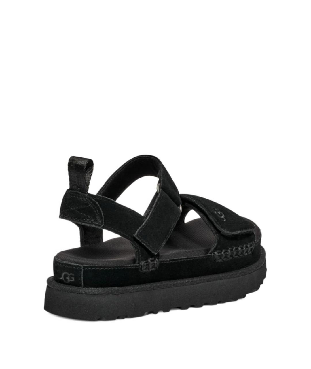 UGG AUSTRALIA Черные кожаные босоножки, фото 3