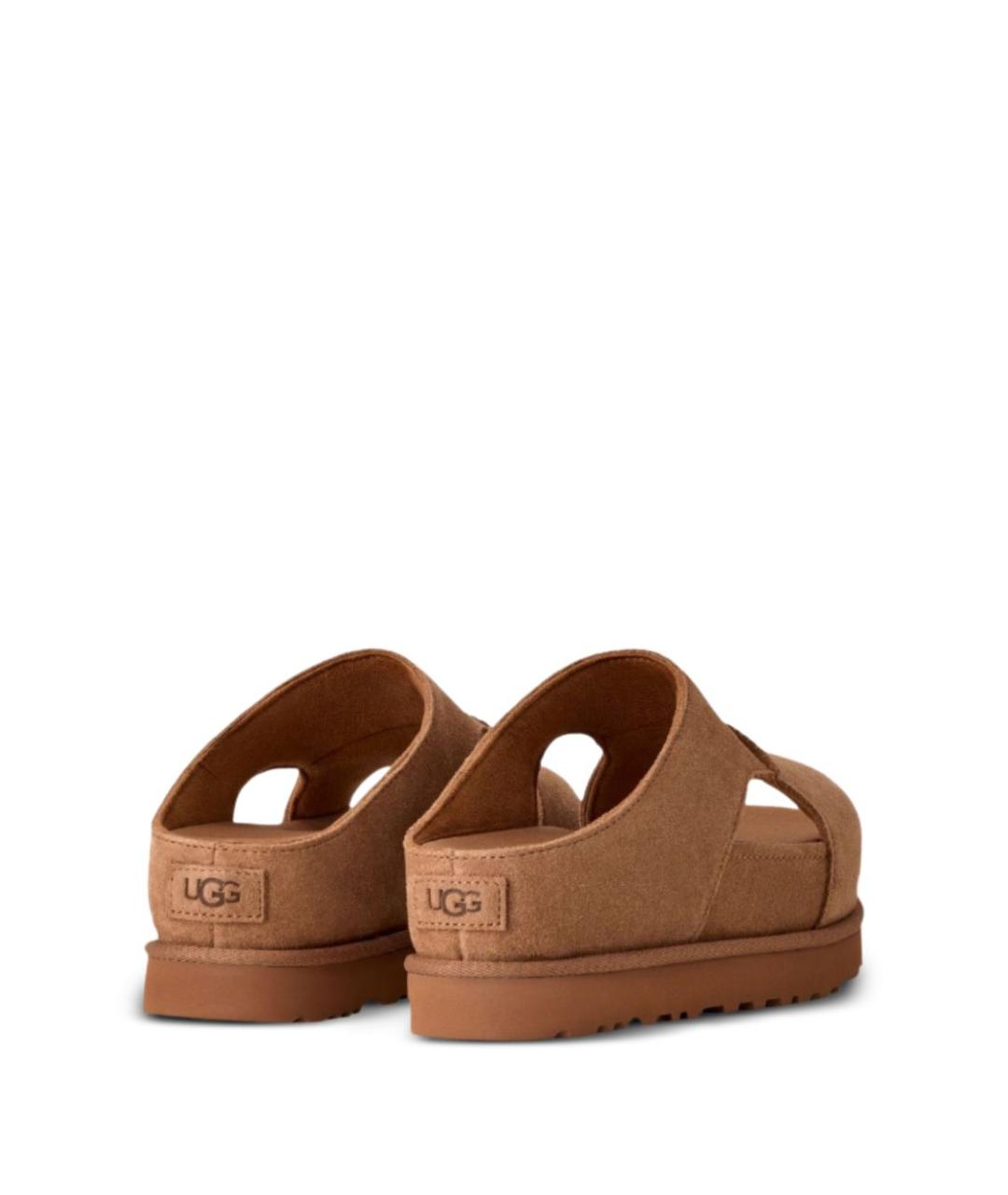 UGG AUSTRALIA Коричневые замшевые сандалии, фото 4