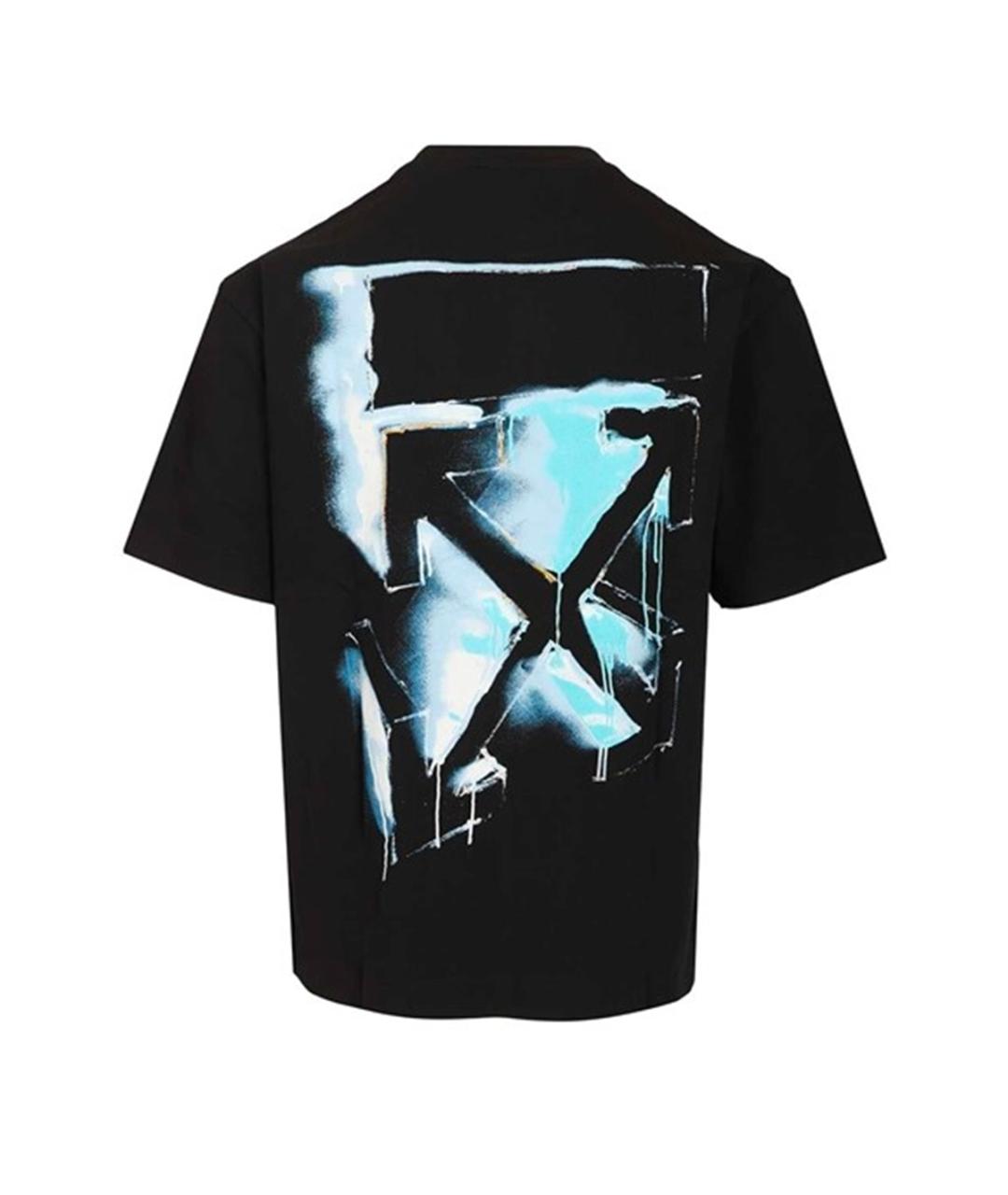 OFF-WHITE Черная хлопковая футболка, фото 2