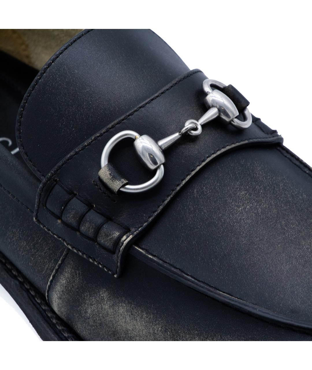 GUCCI Черные кожаные лоферы, фото 4