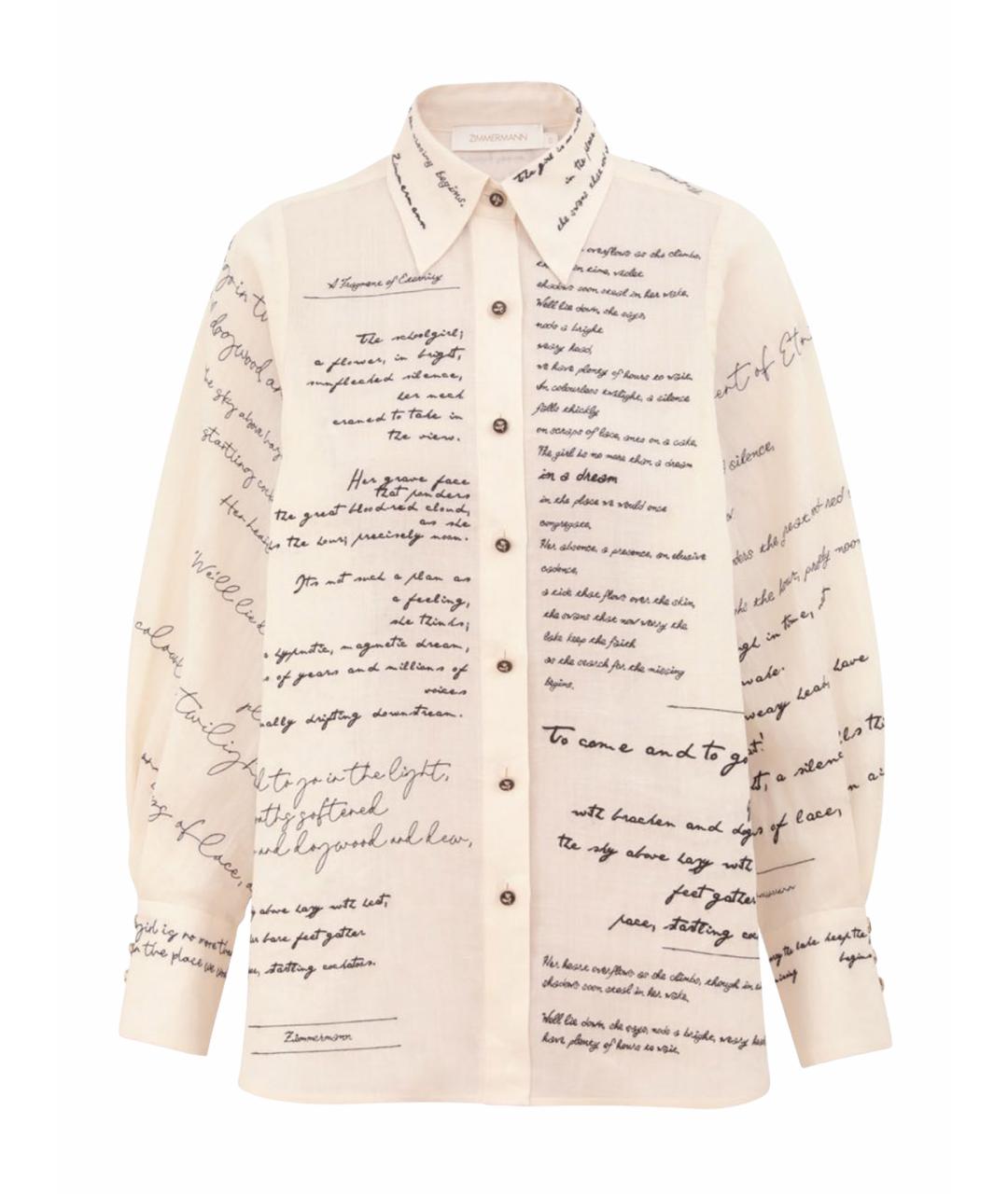 ZIMMERMANN Бежевый льняной костюм с брюками, фото 1