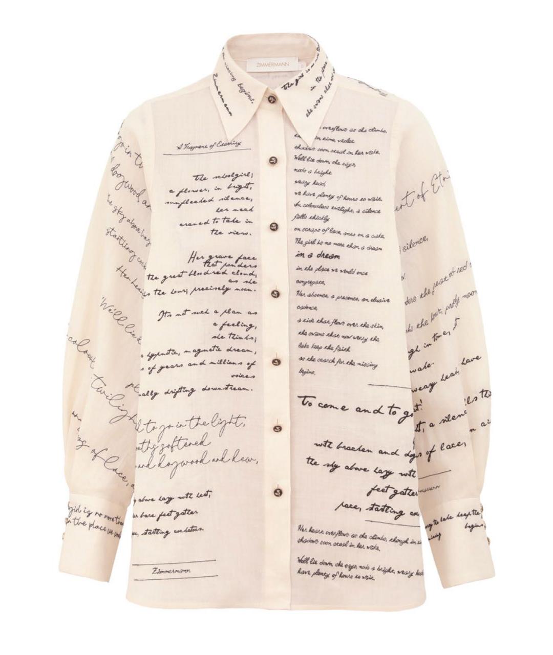 ZIMMERMANN Бежевый льняной костюм с брюками, фото 9