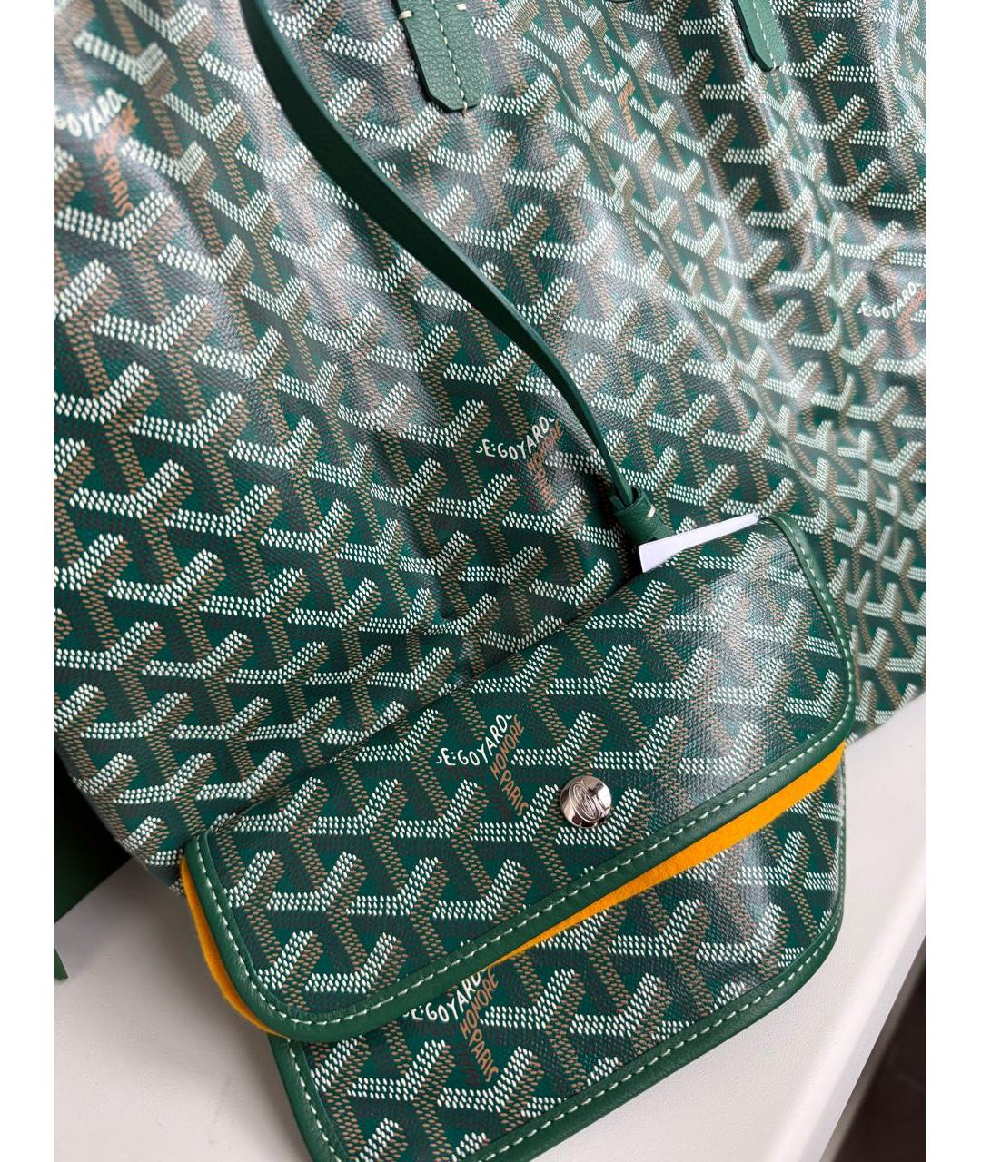 GOYARD Зеленая сумка тоут, фото 2