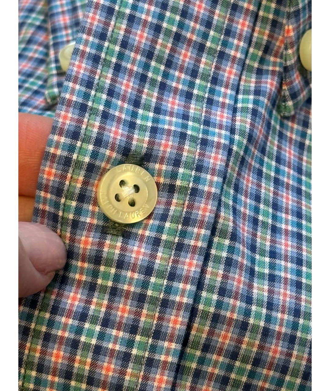 RALPH LAUREN Мульти хлопковая кэжуал рубашка, фото 4