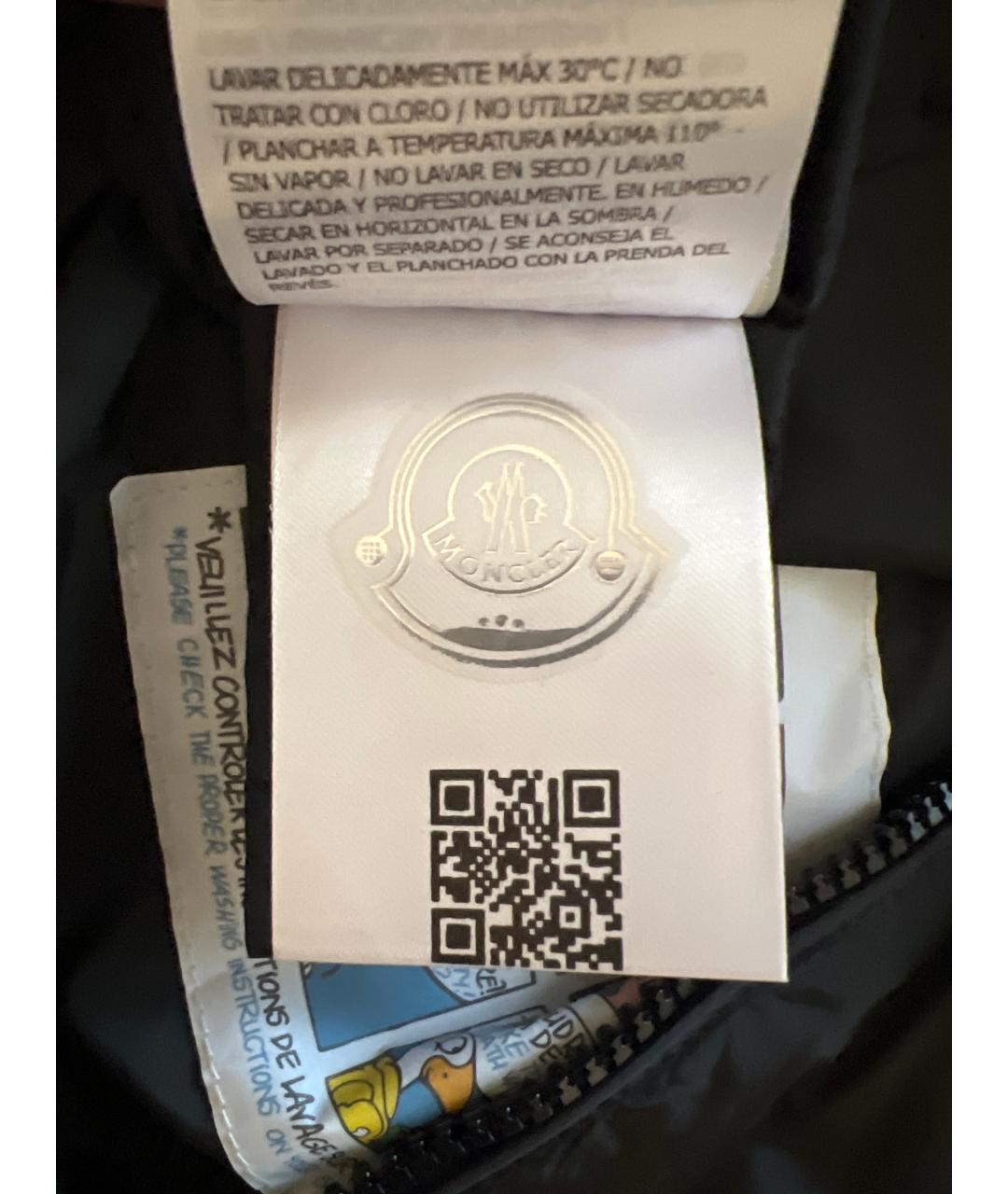 MONCLER Черная полиэстеровая куртка, фото 4