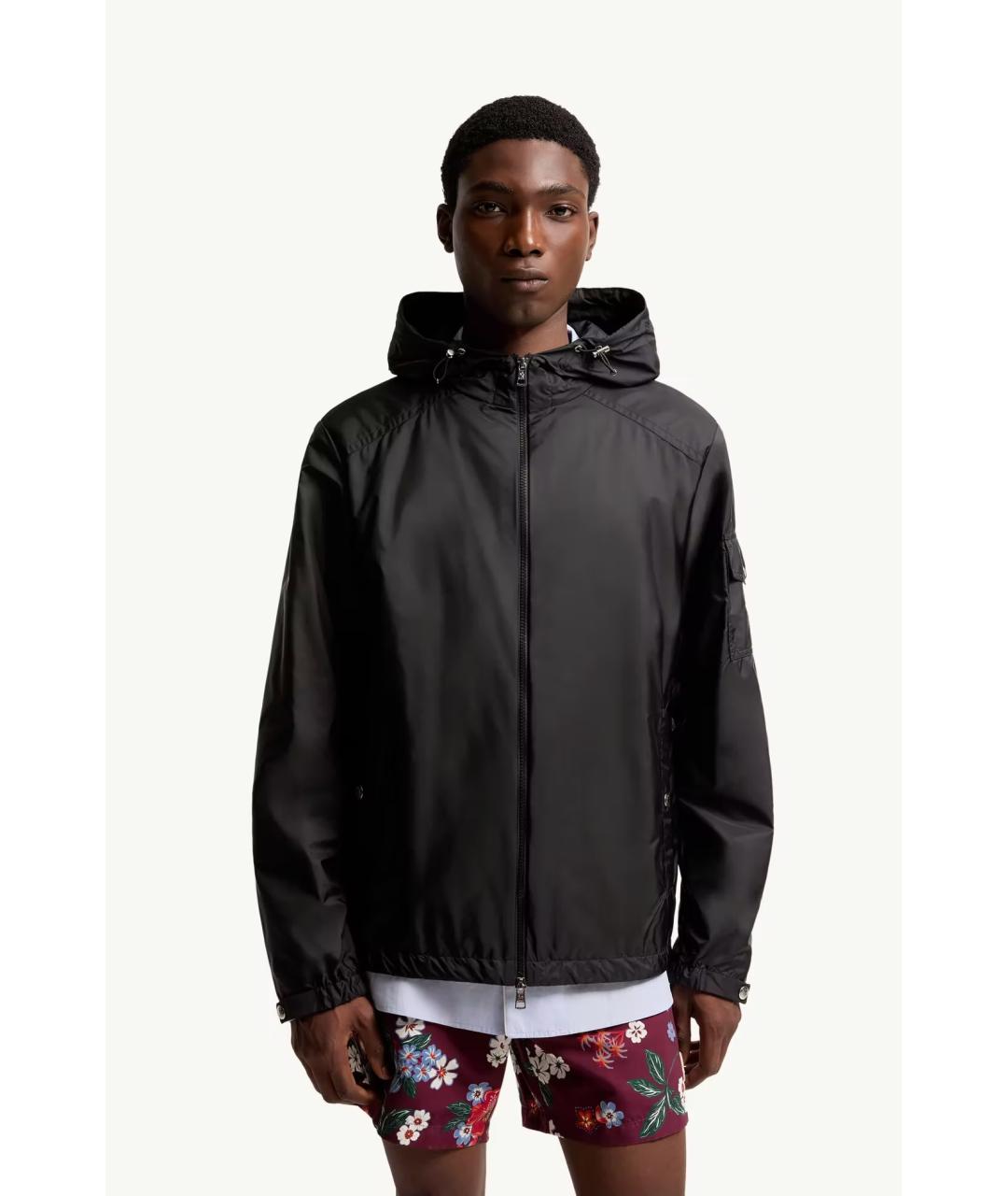 MONCLER Черная полиэстеровая куртка, фото 2