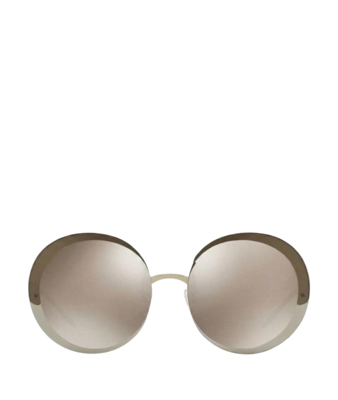 EMPORIO ARMANI Золотые металлические солнцезащитные очки, фото 1