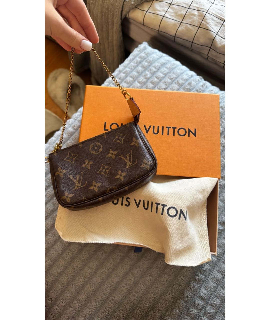LOUIS VUITTON Коричневая сумка с короткими ручками, фото 2