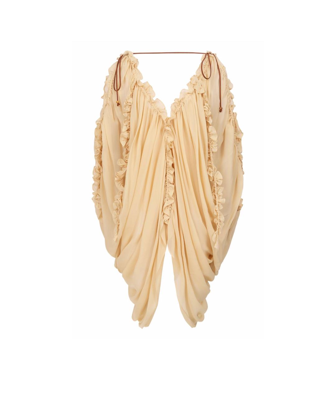 ZIMMERMANN Бежевая вискозная блузы, фото 5