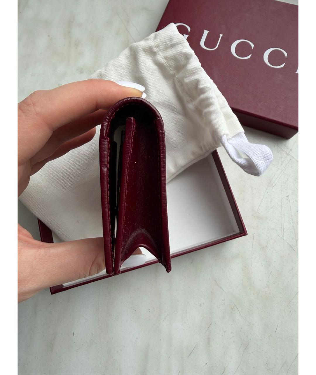 GUCCI Бордовый кошелек, фото 4