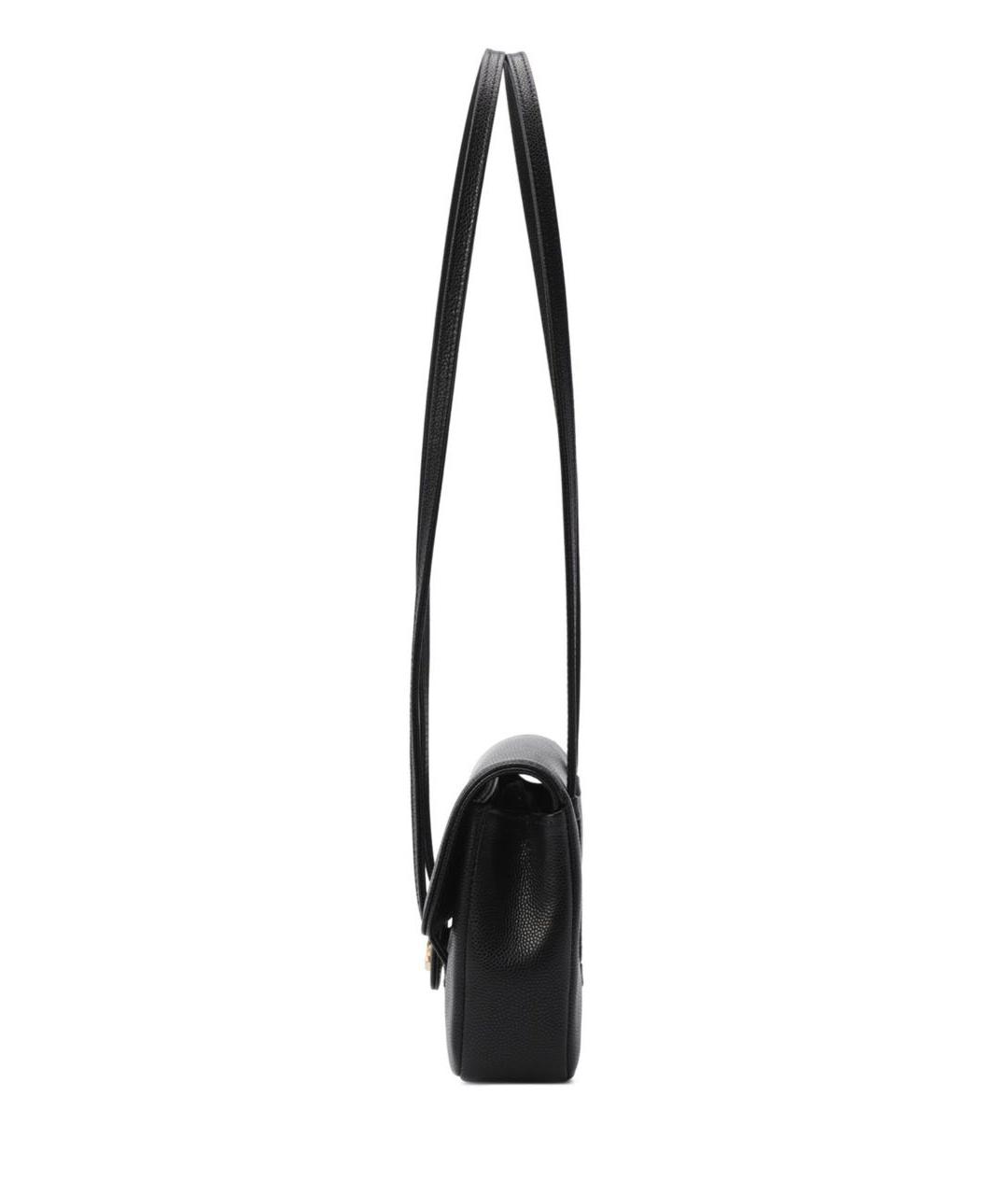 CHANEL Черная кожаная сумка с короткими ручками, фото 3