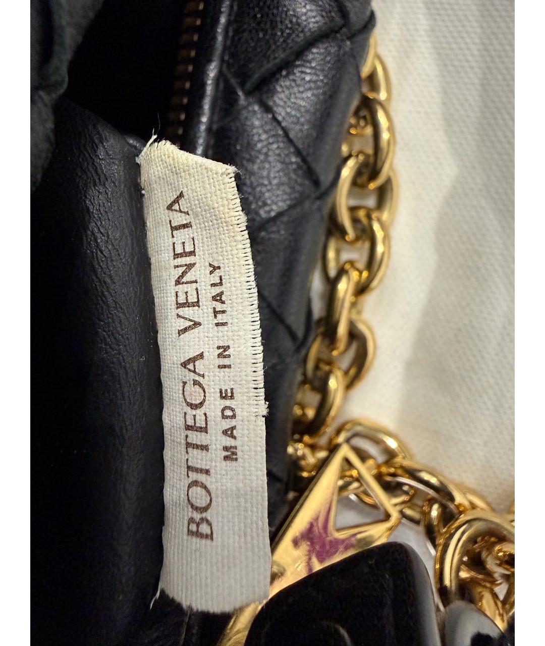 BOTTEGA VENETA Черная кожаная сумка с короткими ручками, фото 5