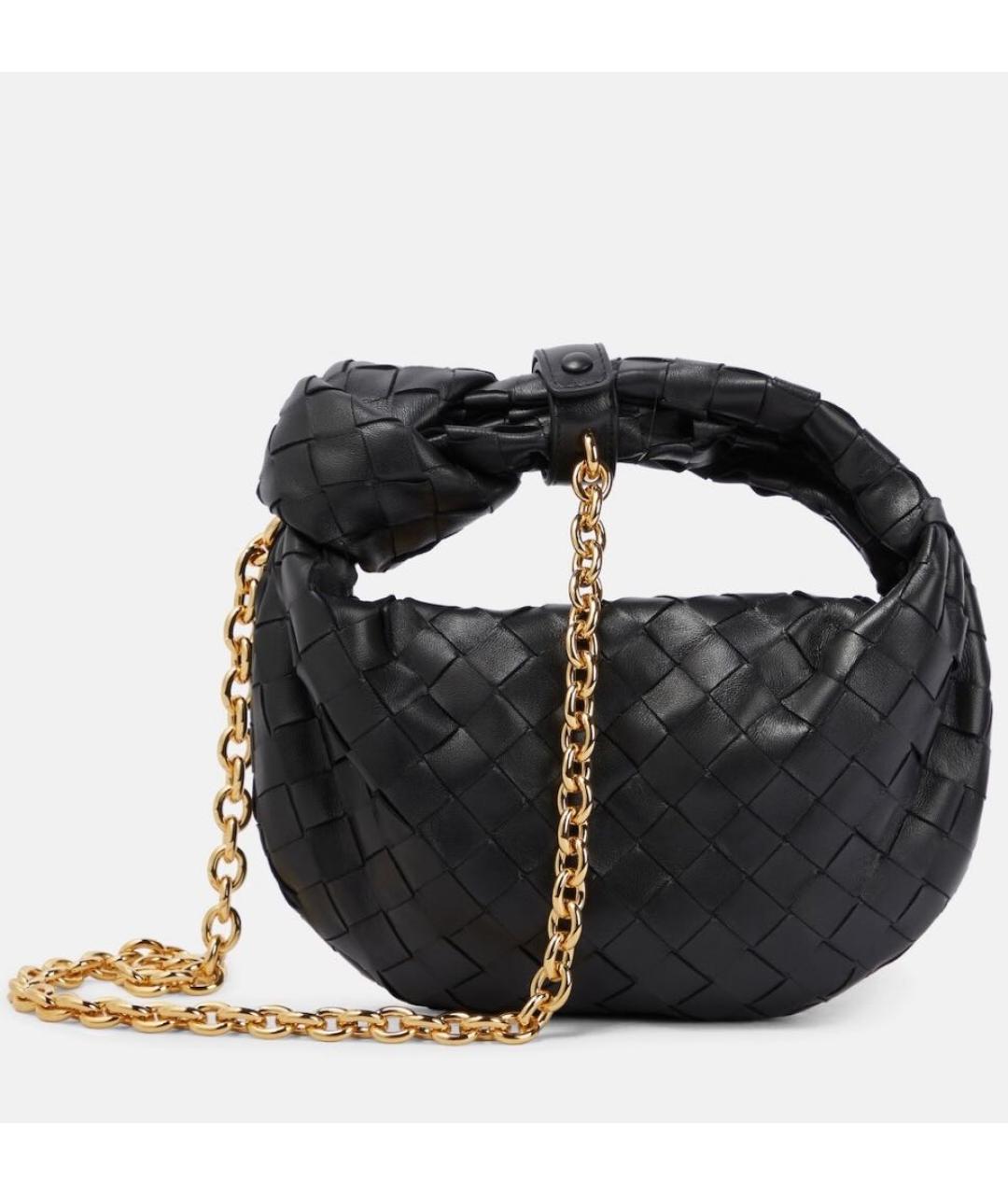 BOTTEGA VENETA Черная кожаная сумка с короткими ручками, фото 9