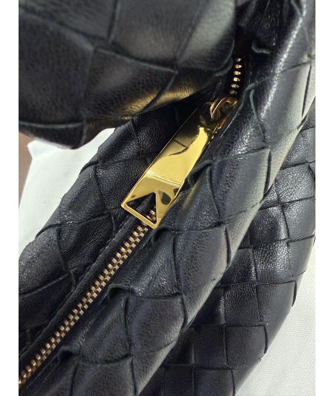 BOTTEGA VENETA Черная кожаная сумка с короткими ручками, фото 3