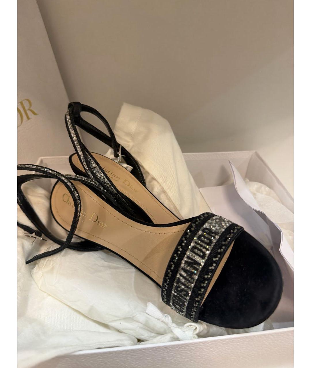 CHRISTIAN DIOR Черные замшевые туфли, фото 7