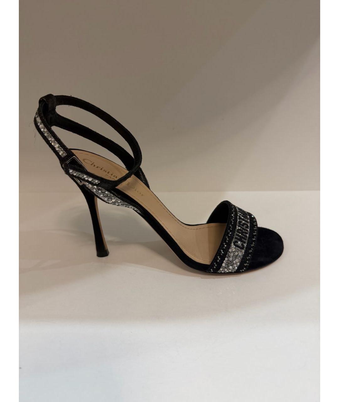 CHRISTIAN DIOR Черные замшевые туфли, фото 8