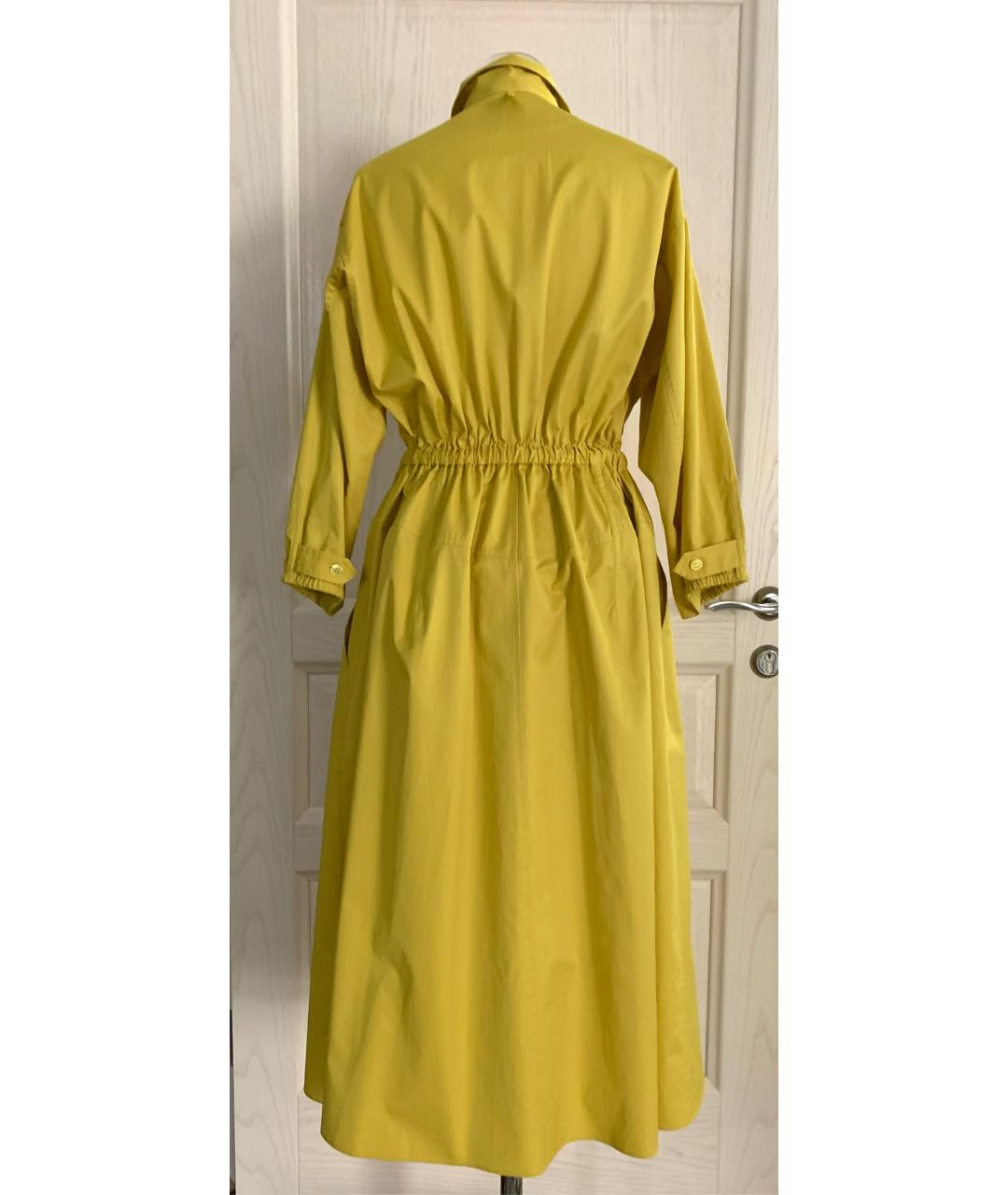 HERMES Желтое хлопковое повседневное платье, фото 2