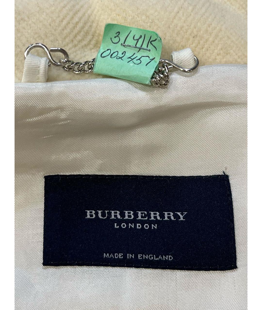 BURBERRY Бежевое шерстяное пальто, фото 3