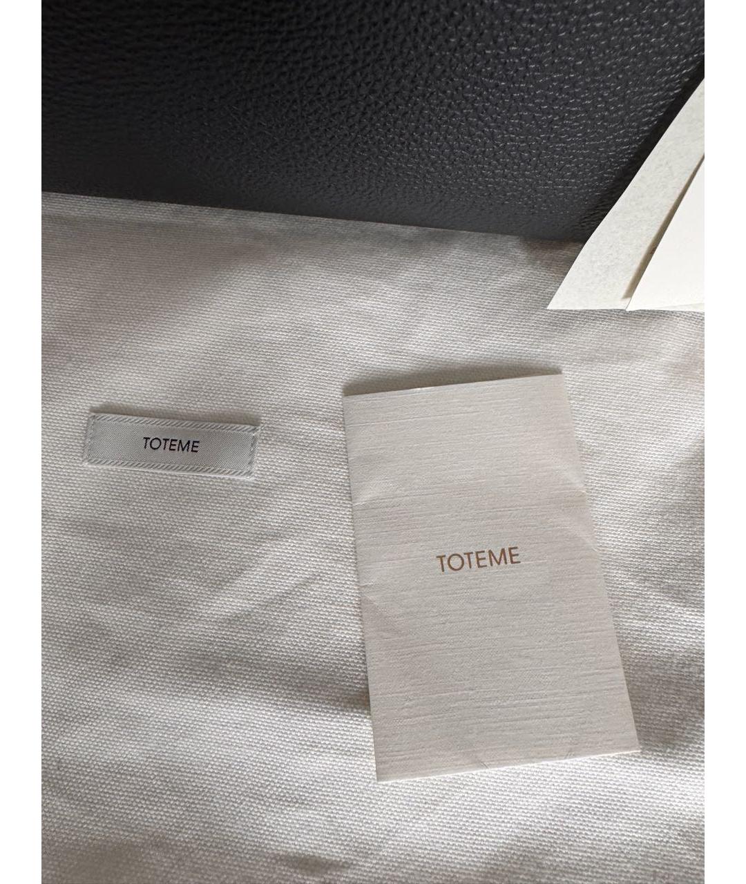 TOTEME Черная кожаная сумка с короткими ручками, фото 6