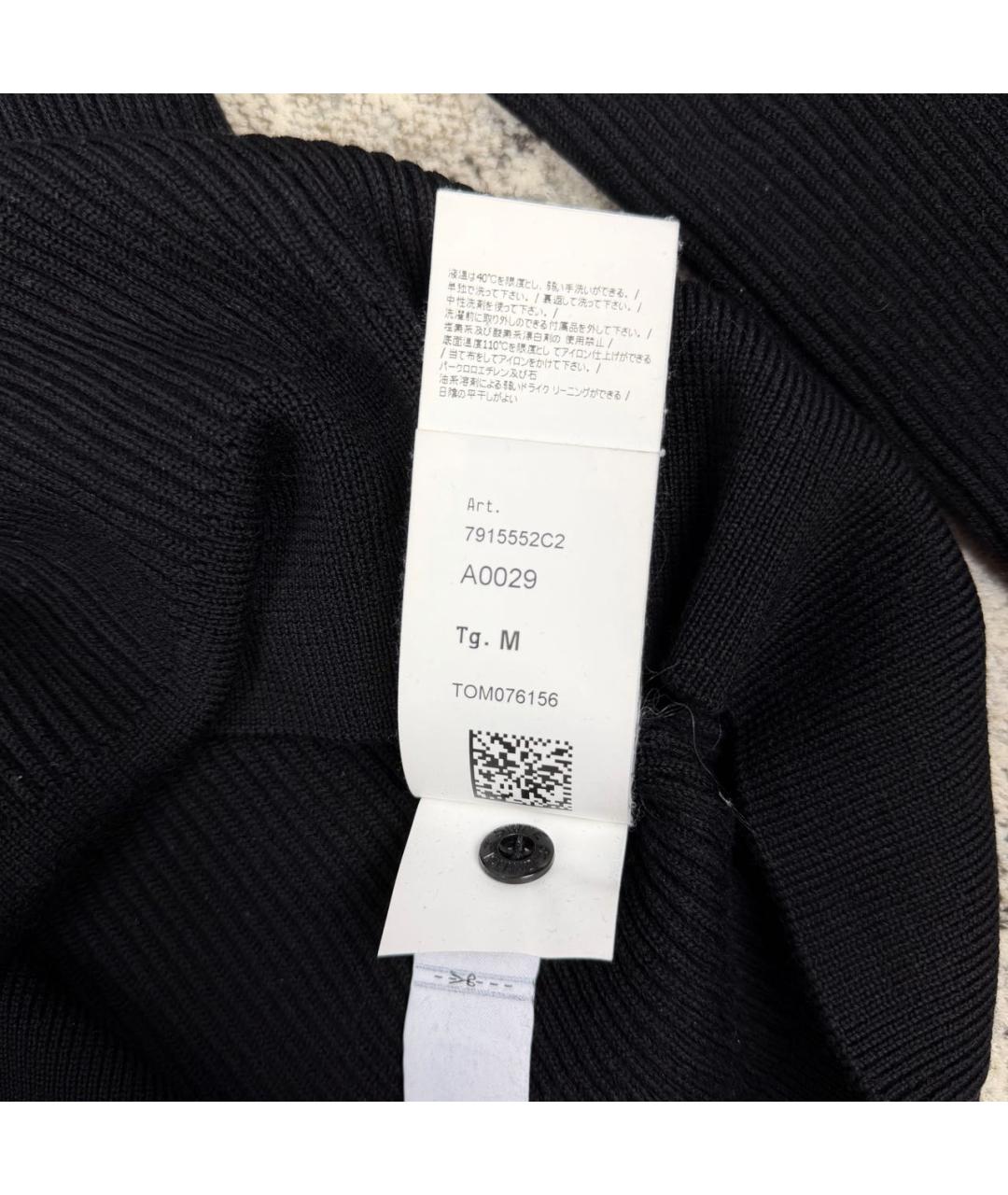 STONE ISLAND Черная шерстяная водолазка, фото 6