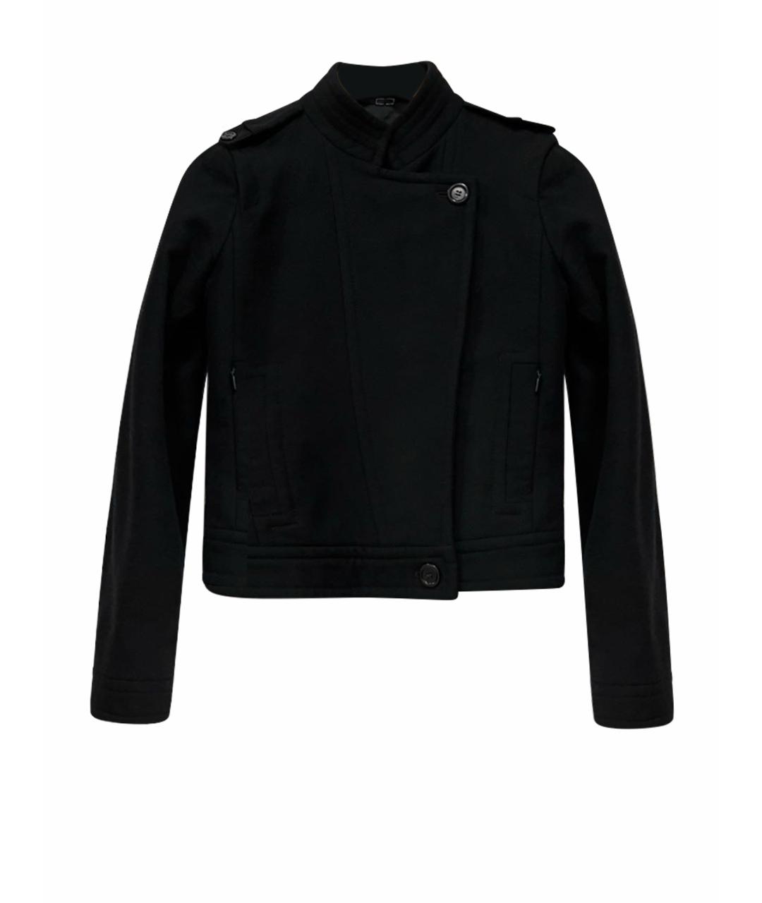 HUGO BOSS Черное шерстяное пальто, фото 1