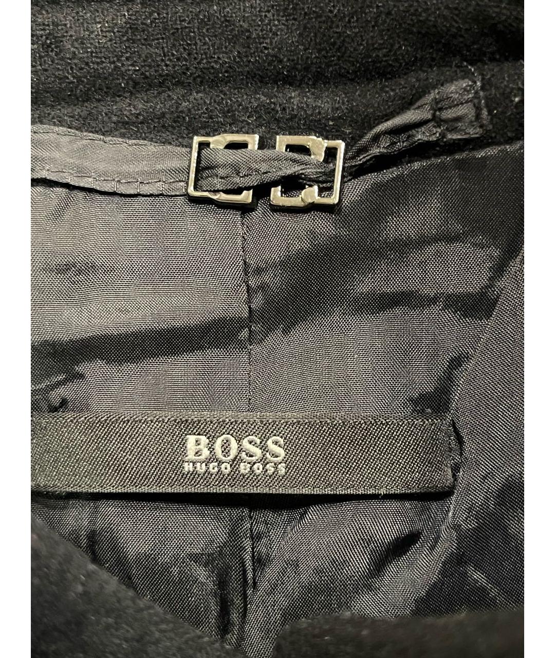 HUGO BOSS Черное шерстяное пальто, фото 3