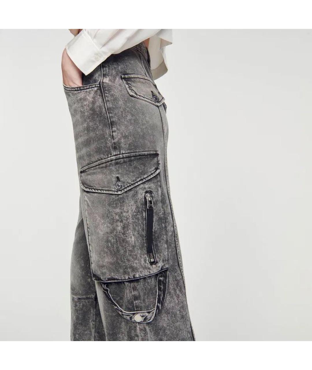 SANDRO Серые хлопковые прямые джинсы, фото 2