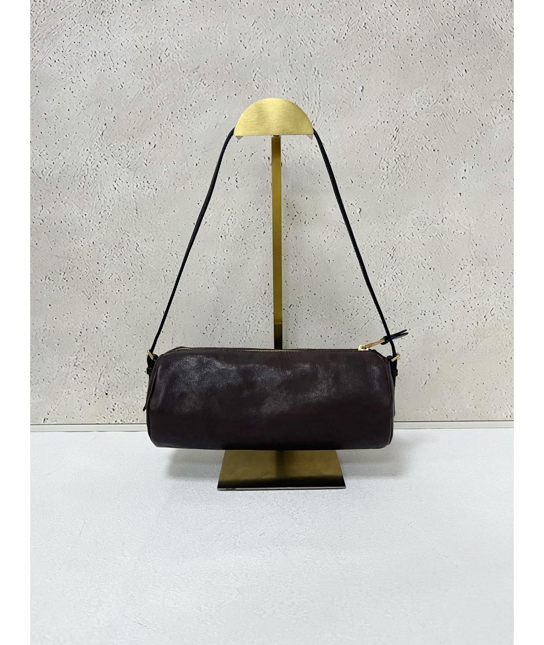 MIU MIU Коричневая кожаная сумка через плечо, фото 3