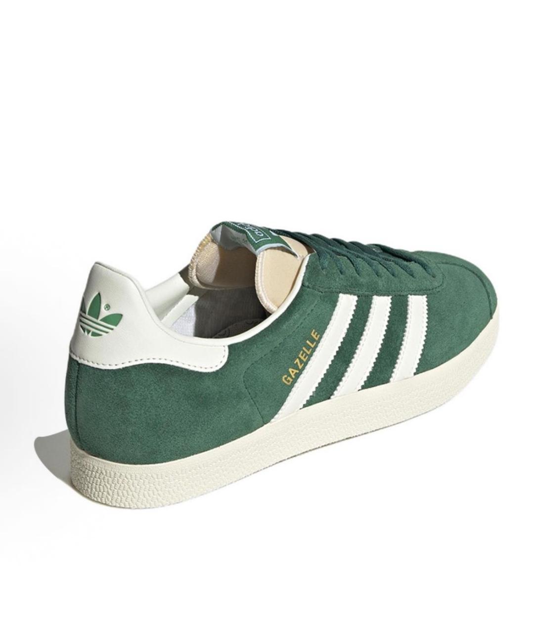 ADIDAS Зеленые замшевые кроссовки, фото 3