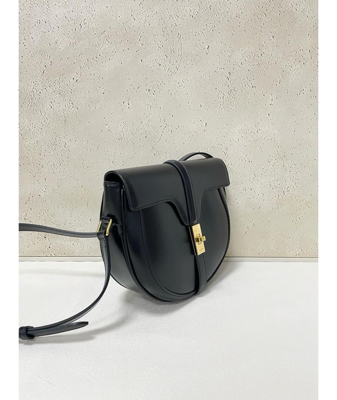 CELINE Черная кожаная сумка через плечо, фото 4