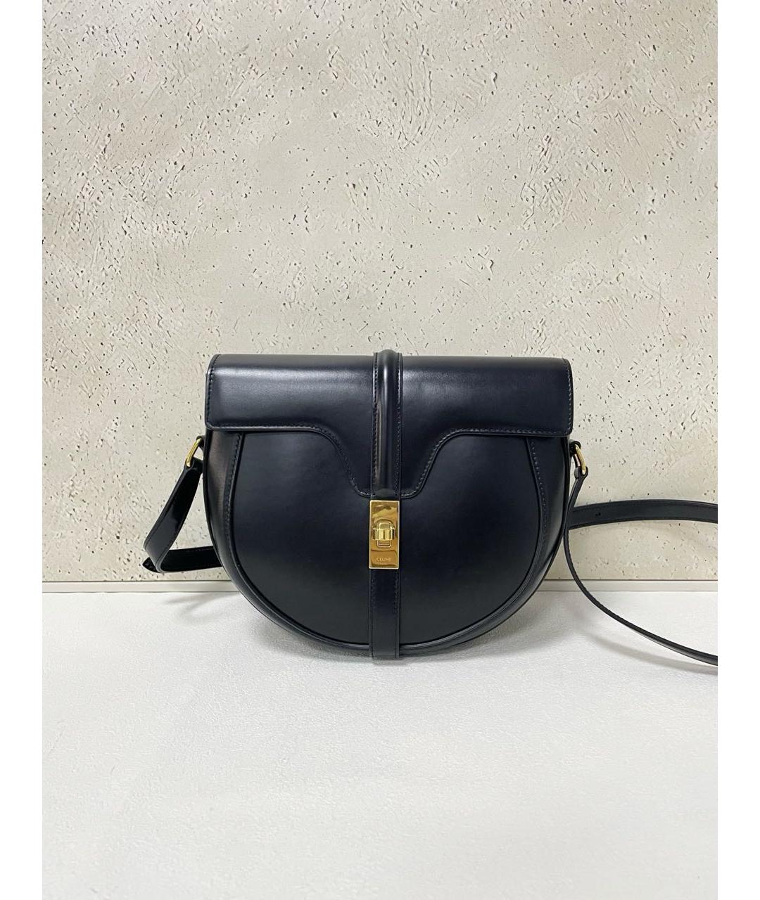 CELINE Черная кожаная сумка через плечо, фото 7