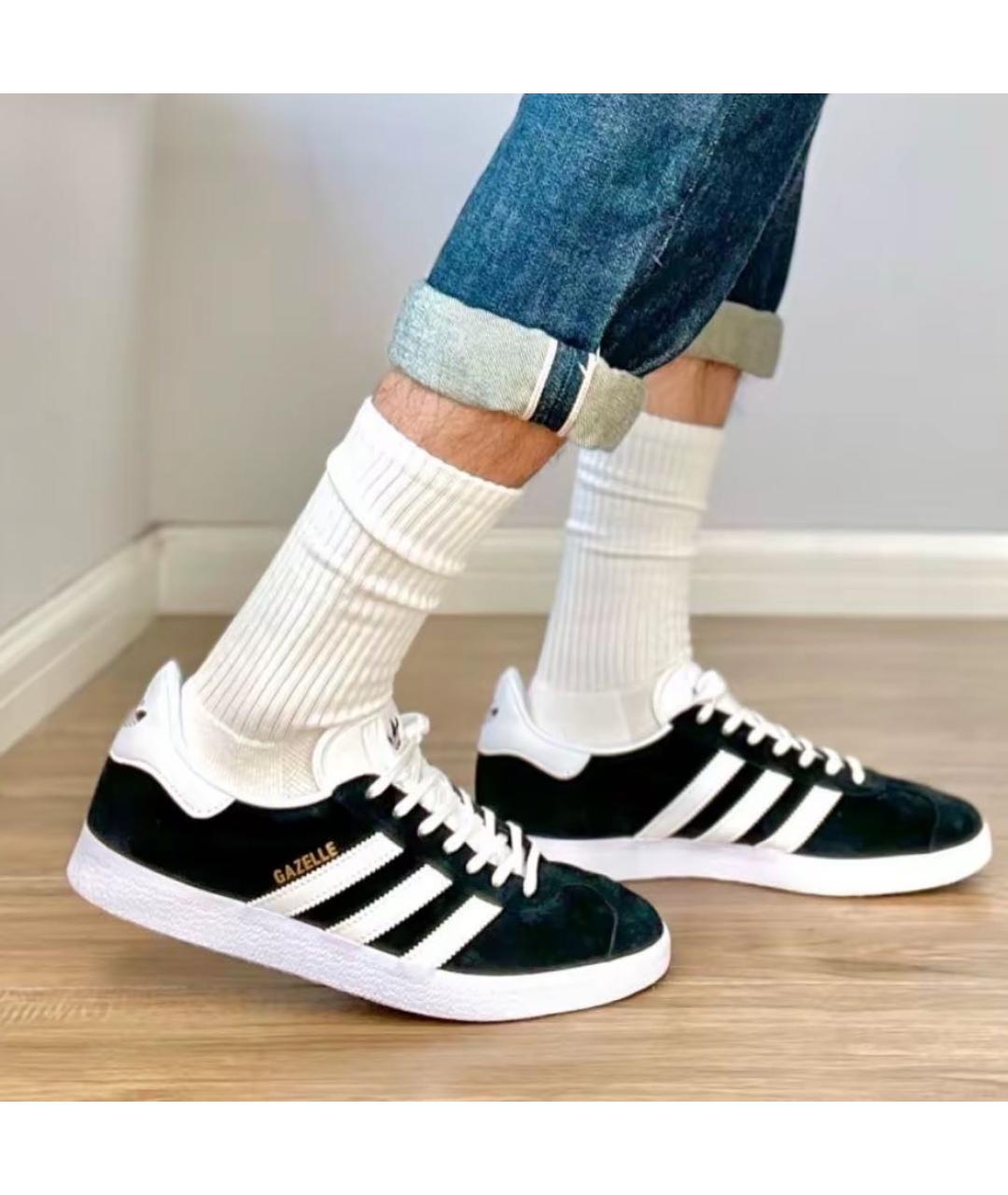 ADIDAS Черные замшевые кроссовки, фото 2